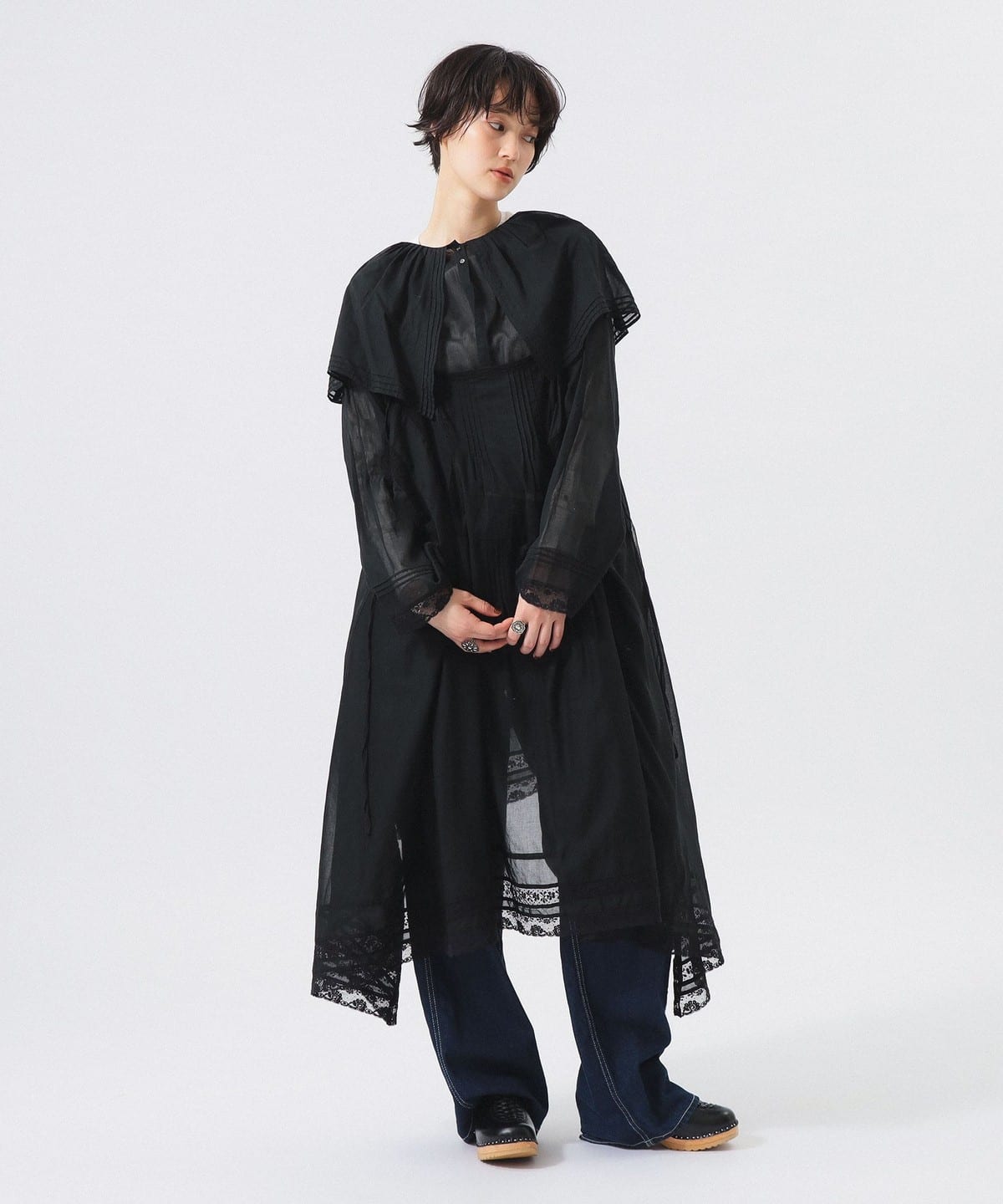 BEAMS BOY（ビームス ボーイ）レース ドレープ ワンピース（ワンピース