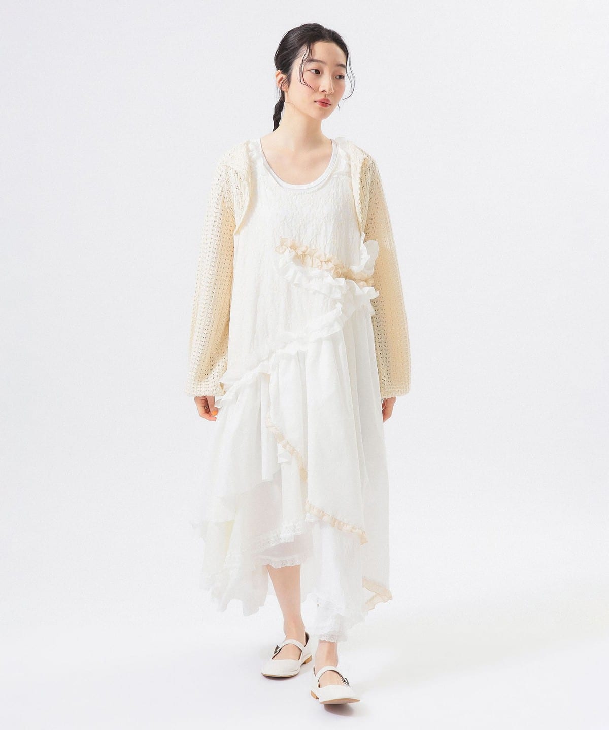 【別注】TORI-TO / キャミ フリル ワンピース BEAMS JAPAN（ビームス ジャパン）【別注】TORI-TO / キャミ フリル