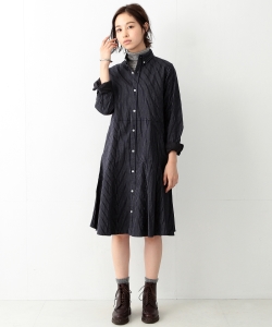 BEAMS BOY / ストライプ アンブレラワンピース