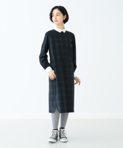 BEAMS BOY / バックリボン クレリック ワンピース