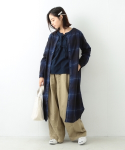 BEAMS BOY / オンブレ チェック ワンピース