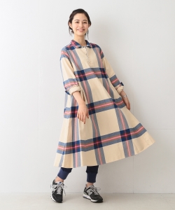 BEAMS BOY / BOY ビッグ タータン プルオーバー ワンピース