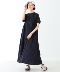 BEAMS BOY / カットツイル フレア マキシワンピース