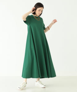 BEAMS BOY / カット ツイル マキシ ワンピース