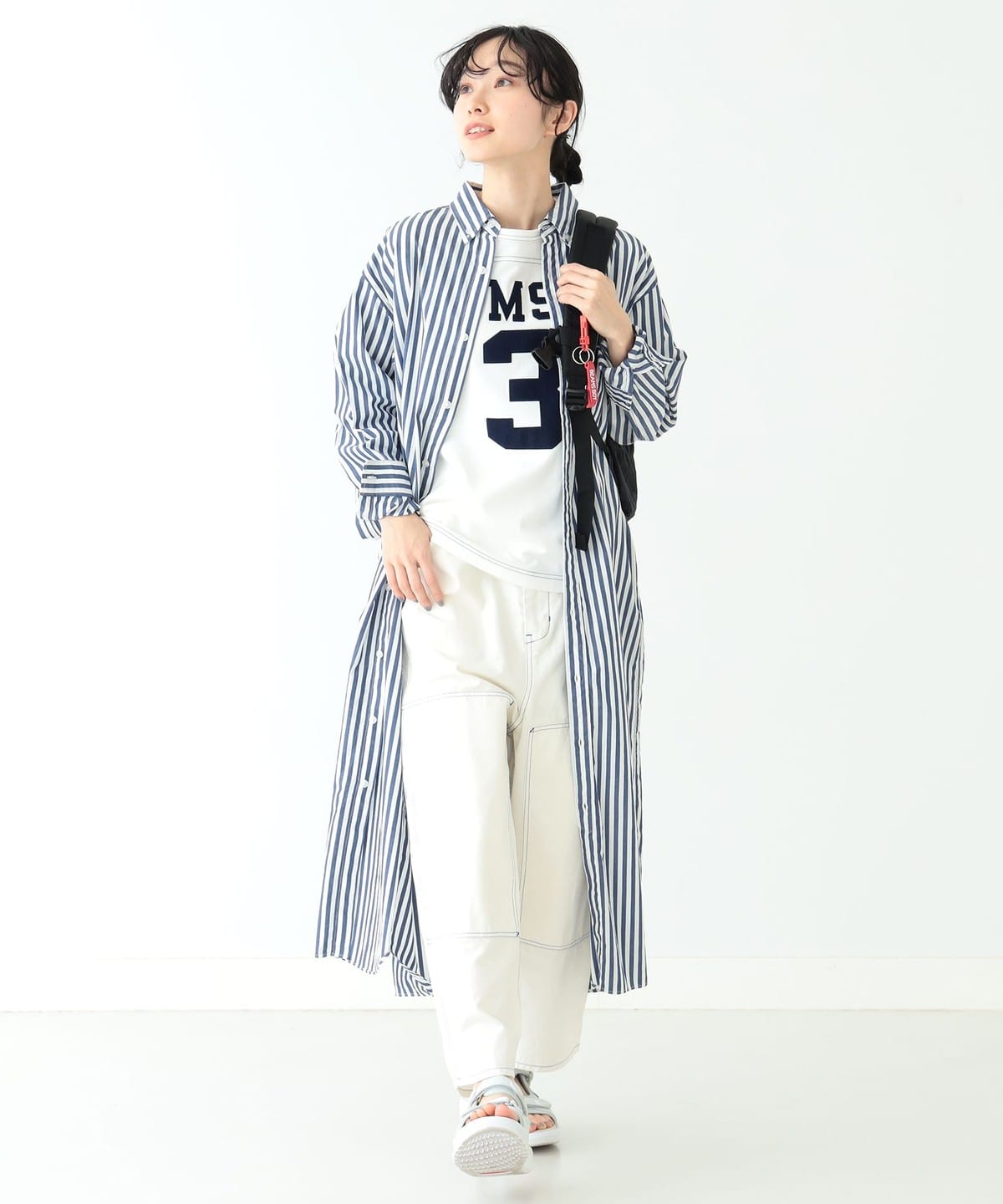 Beams Boy ビームス ボーイ Beams Boy ストライプ ボタンダウン ロングスリーブ ワンピース ワンピース ワンピース 通販 Beams