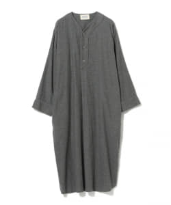 BEAMS BOY / コットン フランネル ヘンリーネック ワンピース