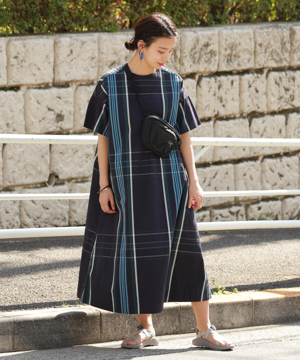 Beams Boy ビームス ボーイ Beams Boy ビッグタータン ボートネック ショートスリーブ ワンピース ワンピース ワンピース 通販 Beams