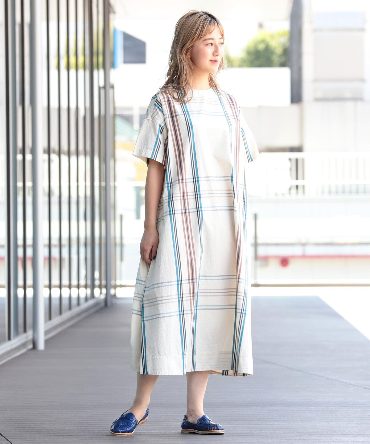 Beams Boy ビームス ボーイ Beams Boy ビッグタータン ボートネック ショートスリーブ ワンピース ワンピース ワンピース 通販 Beams