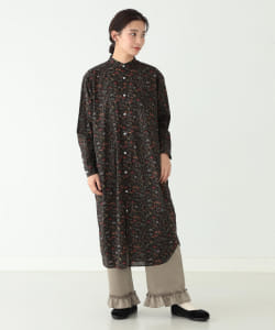 BEAMS BOY / リバティ スタンドカラー ロングスリーブ ワンピース 21FW