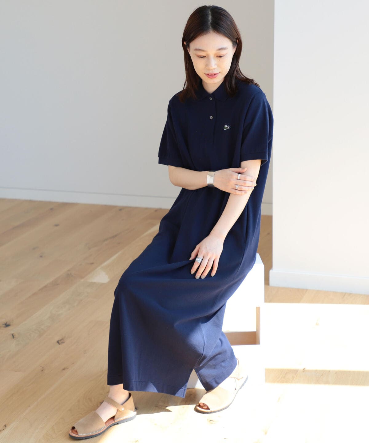 新しく着き Lacoste Beams Boy 別注 ボートネック ドレス ロングワンピース Ipushproperty Com