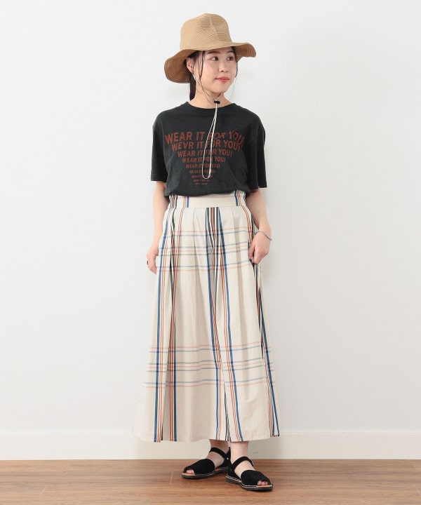 BEAMS BOY (BEAMS BOY) BEAMS BOY / Boy big tartan skirt (skirt midi