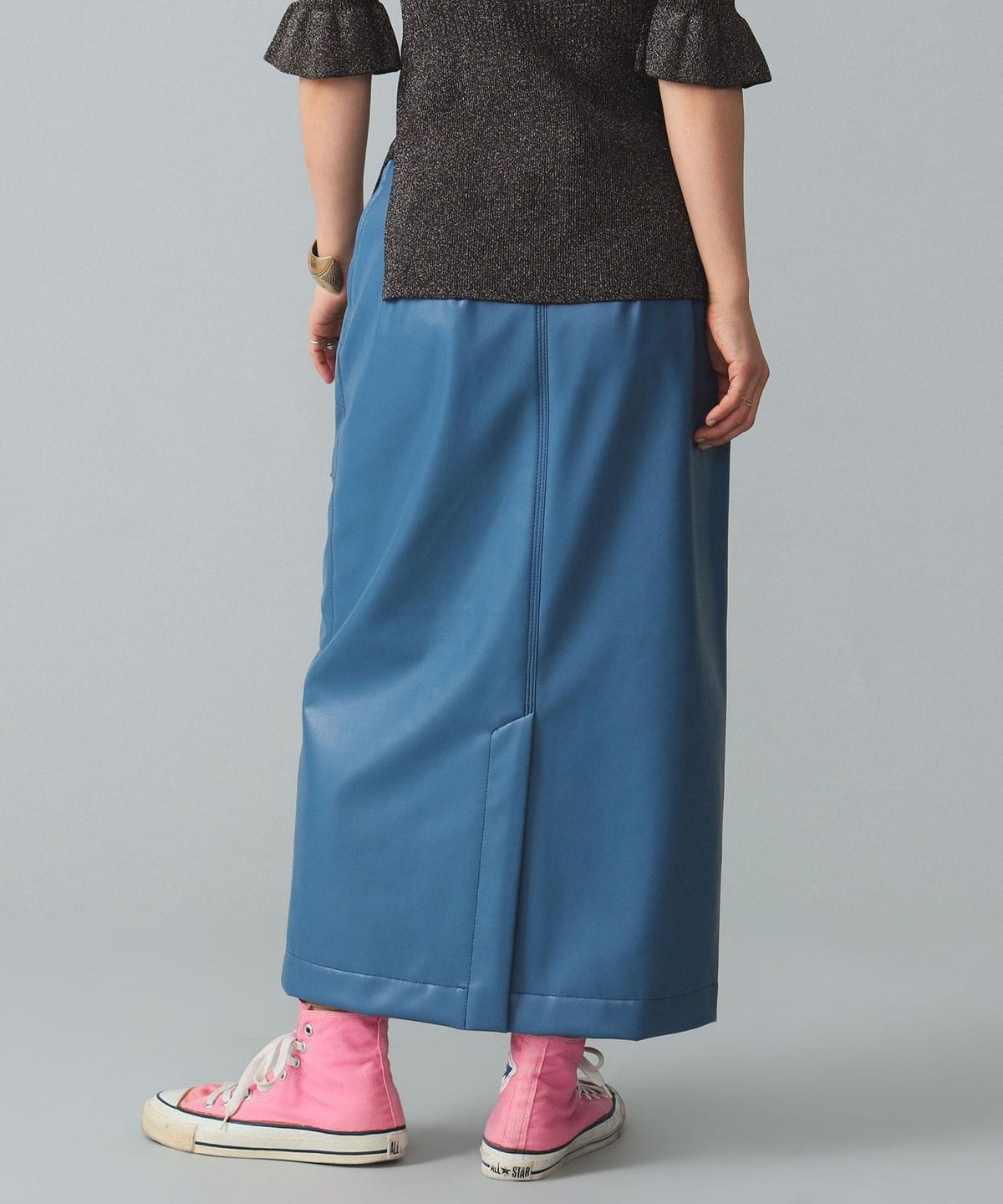 BEAMS BOY（ビームス ボーイ）maturely / Fake Leather Work Skirt