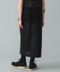 maturely / Fake Leather Work Skirt
