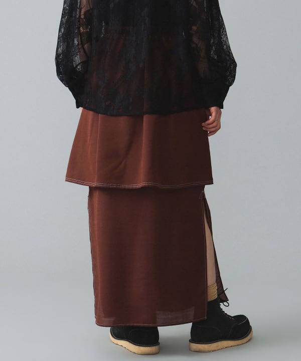 BEAMS BOY（ビームス ボーイ）【アウトレット】maturely / Lawn Layard Stitch Skirt（スカート マキシ・ロング丈 スカート）通販｜BEAMS