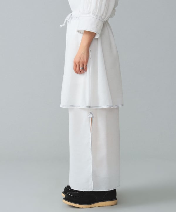 BEAMS BOY（ビームス ボーイ）maturely / Lawn Layard Stitch Skirt（スカート マキシ・ロング丈スカート）通販｜ BEAMS