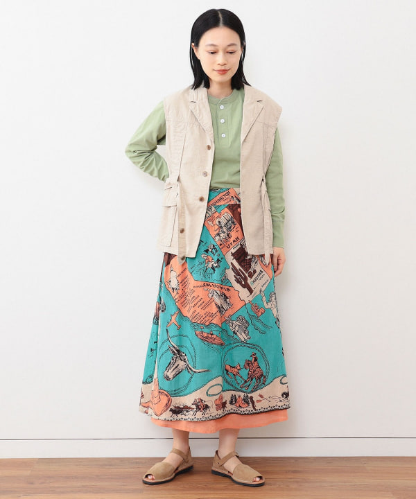 BEAMS BOY（ビームス ボーイ）BINDU / 別注 マップ スカート 24SS 