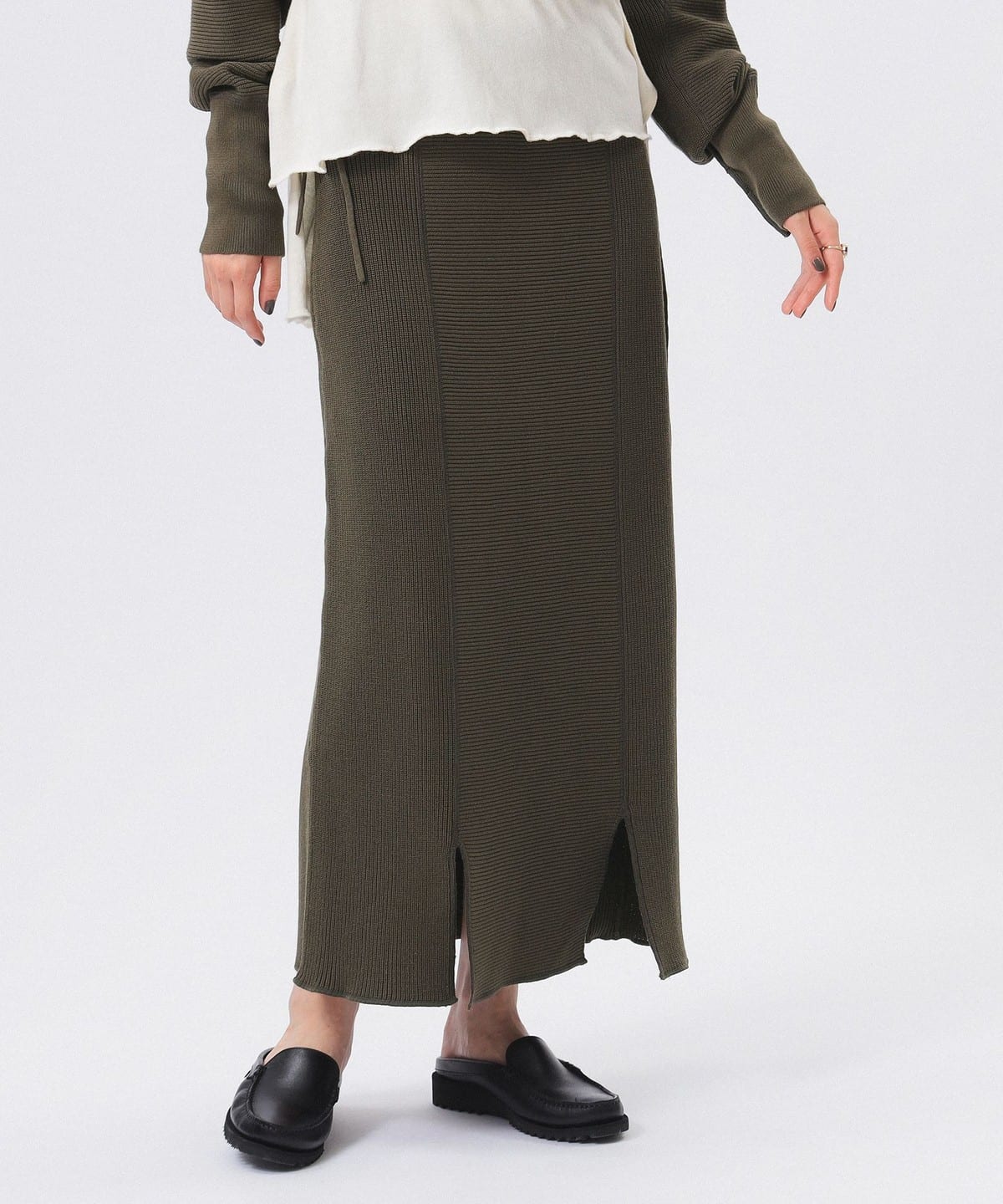 BEAMS BOY BEAMS BOY Military Knit Skirt (Maxi/Long Skirt