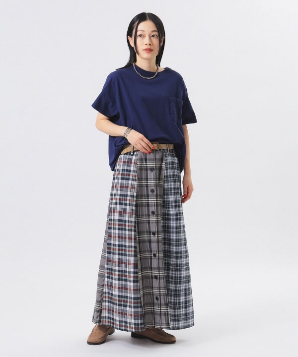 BEAMS BOY BEAMS BOY Check Crazy Skirt (skirt, maxi, long BEAMS BOY BEAMS BOY Check Crazy Skirt (skirt, maxi, long