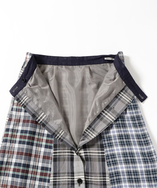 BEAMS BOY BEAMS BOY Check Crazy Skirt (skirt, maxi, long