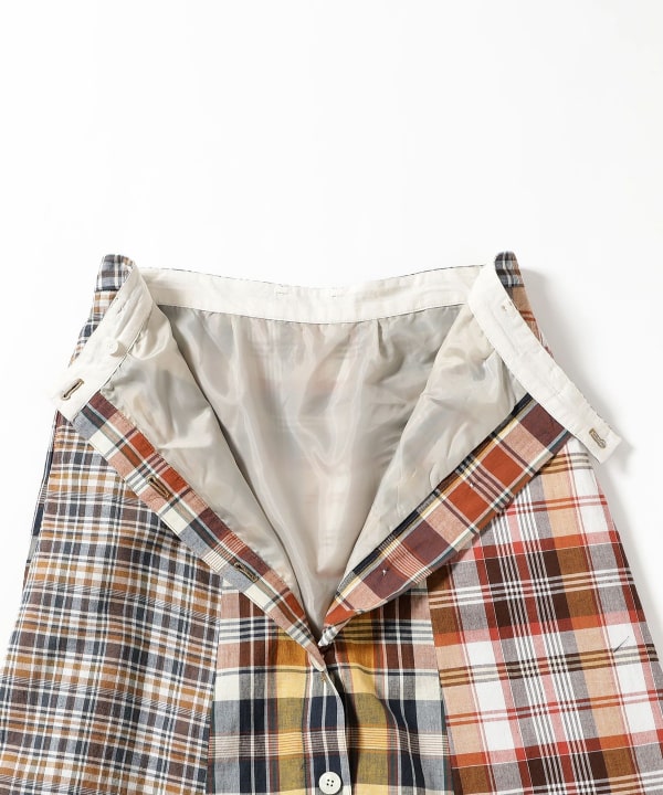 BEAMS BOY BEAMS BOY Check Crazy Skirt (skirt, maxi, long