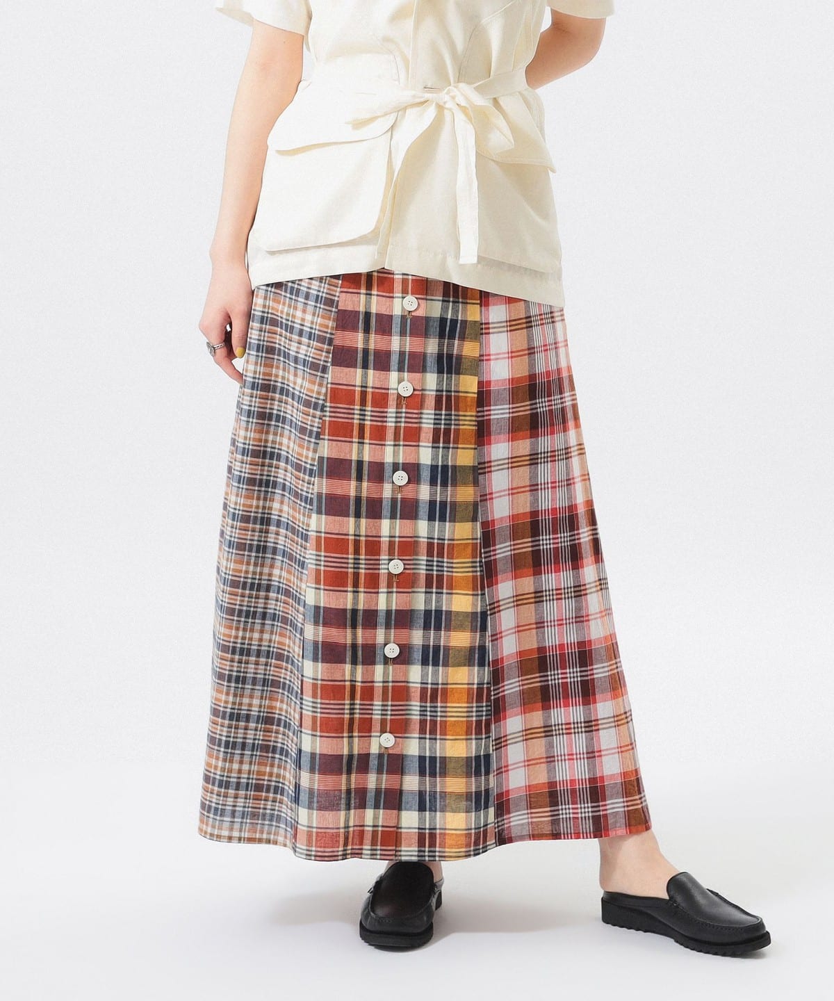 マドラス チェック クレイジー スカート スカート WOMEN BROWN ONE SIZE マドラス チェック クレイジー スカート スカート WOMEN BROWN ONE SIZE