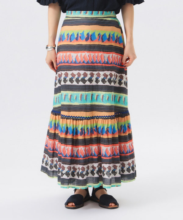 BEAMS BOY BEAMS BOY Print Skirt (Skirt, Maxi, Long Skirt