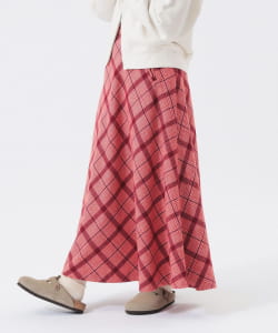 【+15%ポイントUP】チェック ロング Aライン スカート