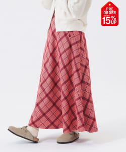 【+15%ポイントUP】チェック ロング Aライン スカート