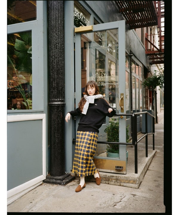 BEAMS BOY（ビームス ボーイ）ハリスツイード フリンジ スカート