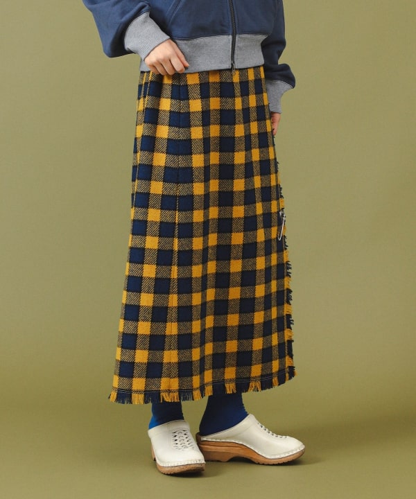 BEAMS BOY / ハリスツイード フリンジ スカート 新品未使用タグ付き BEAMS BOY（ビームス ボーイ）【+15%ポイントUP】ハリスツイード