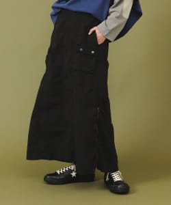コットン タイプライター ミリタリー スカート