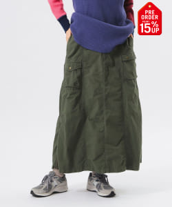 【+15%ポイントUP】コットン タイプライター ミリタリー スカート