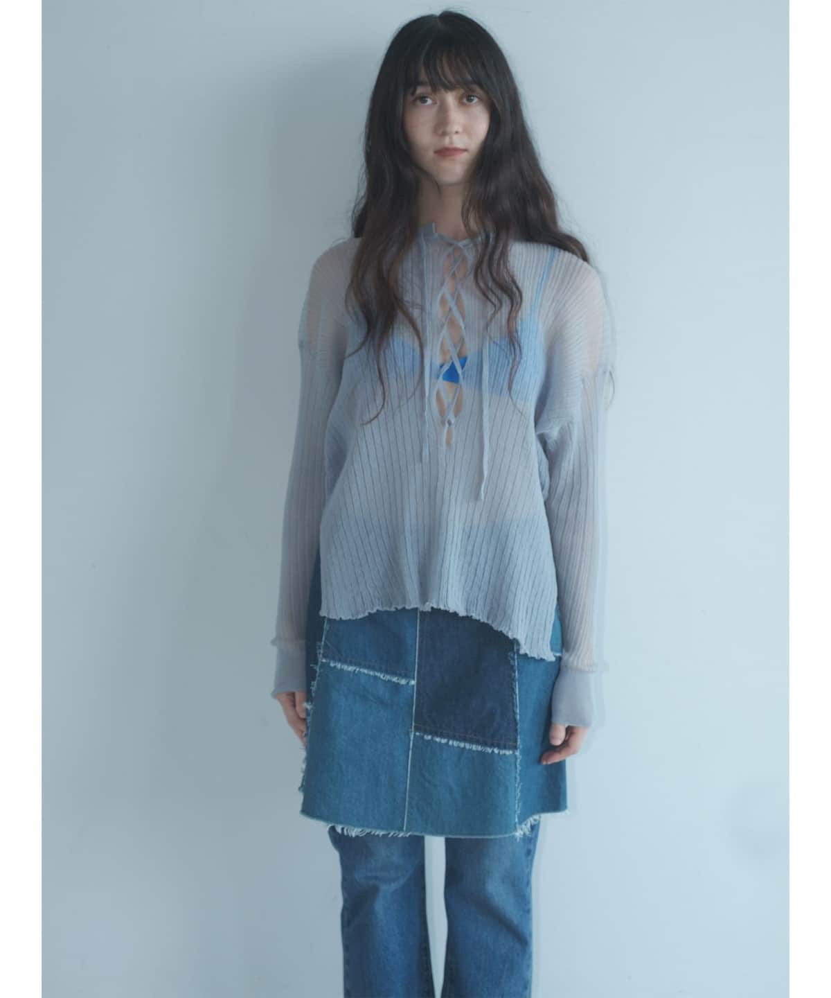 BEAMS JAPAN（ビームス ジャパン）〈WOMEN〉デニム パッチワーク