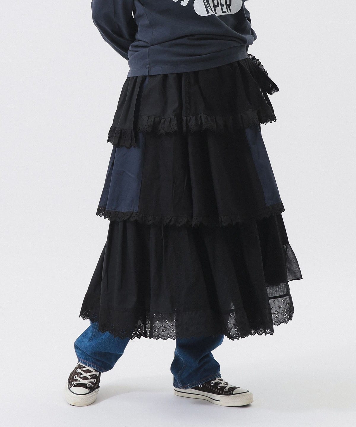 【別注】TORI-TO トリト / ティアード スカート スカート WOMEN BLACK ONE SIZE 【別注】TORI-TO トリト / ティアード スカート スカート WOMEN BLACK ONE SIZE