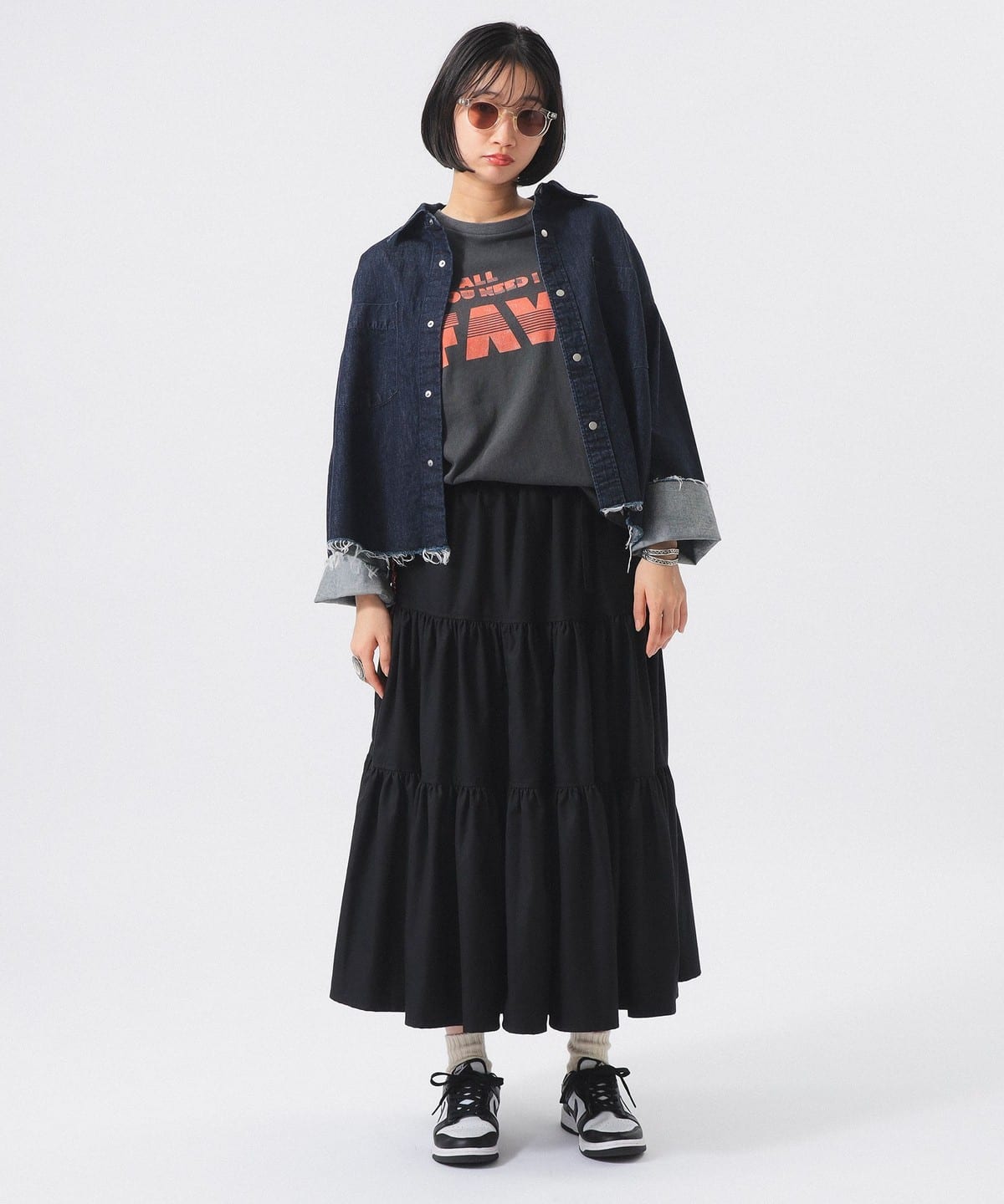 BEAMS JAPAN (BEAMS JAPAN) [Special order] Gramicci / Tiered Skirt