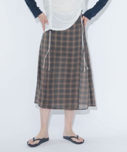 maturely / ボイル チェック ラップ スカート