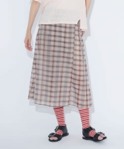 maturely / ボイル チェック ラップ スカート