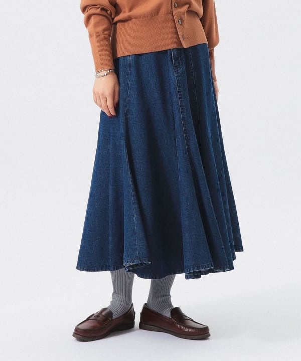 デニム フレアー スカート BEAMS STAFF：H159　Size：SIZE 1