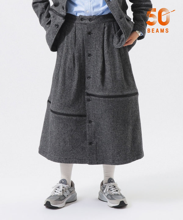 【別注】ENGINEERED GARMENTS × BEAMS BOY / Zip Herringbone Model : H165 B80 W59 H85　Size : ONE SIZE