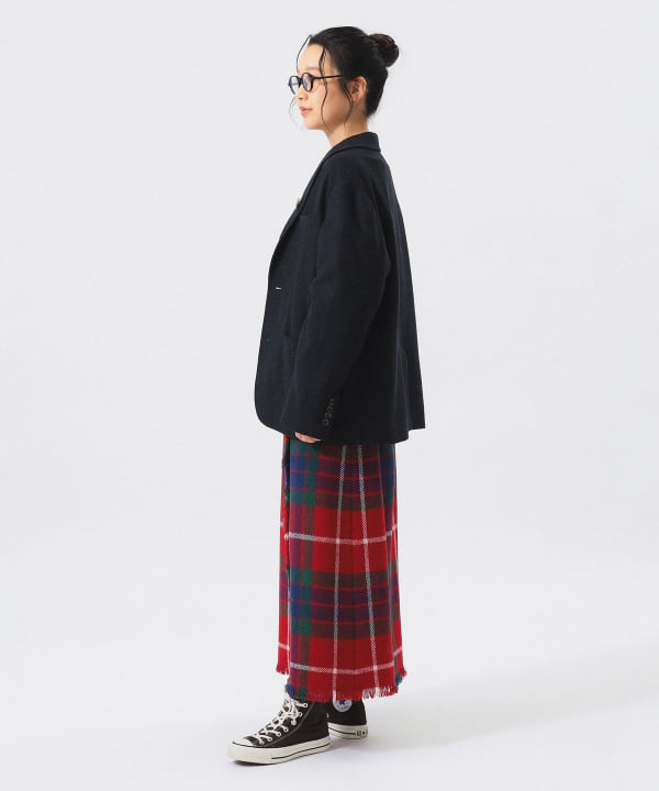 ハリスツイード フリンジ スカート BEAMS STAFF：H159　Size：1