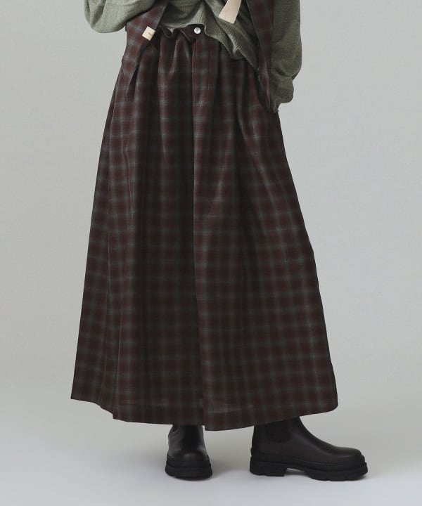 maturely / TW チェック ロング スカート Model : H173 B77 W57 H82　Size : ONE SIZE