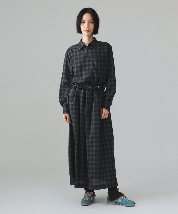 maturely / TW チェック ロング スカート Model : H173 B77 W57 H82　Size : ONE SIZE