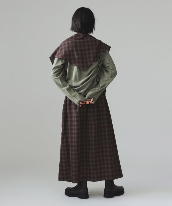 maturely / TW チェック ロング スカート Model : H173 B77 W57 H82　Size : ONE SIZE