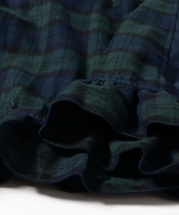 【別注】TORI-TO × BEAMS BOY / チェック フリル ロング スカート