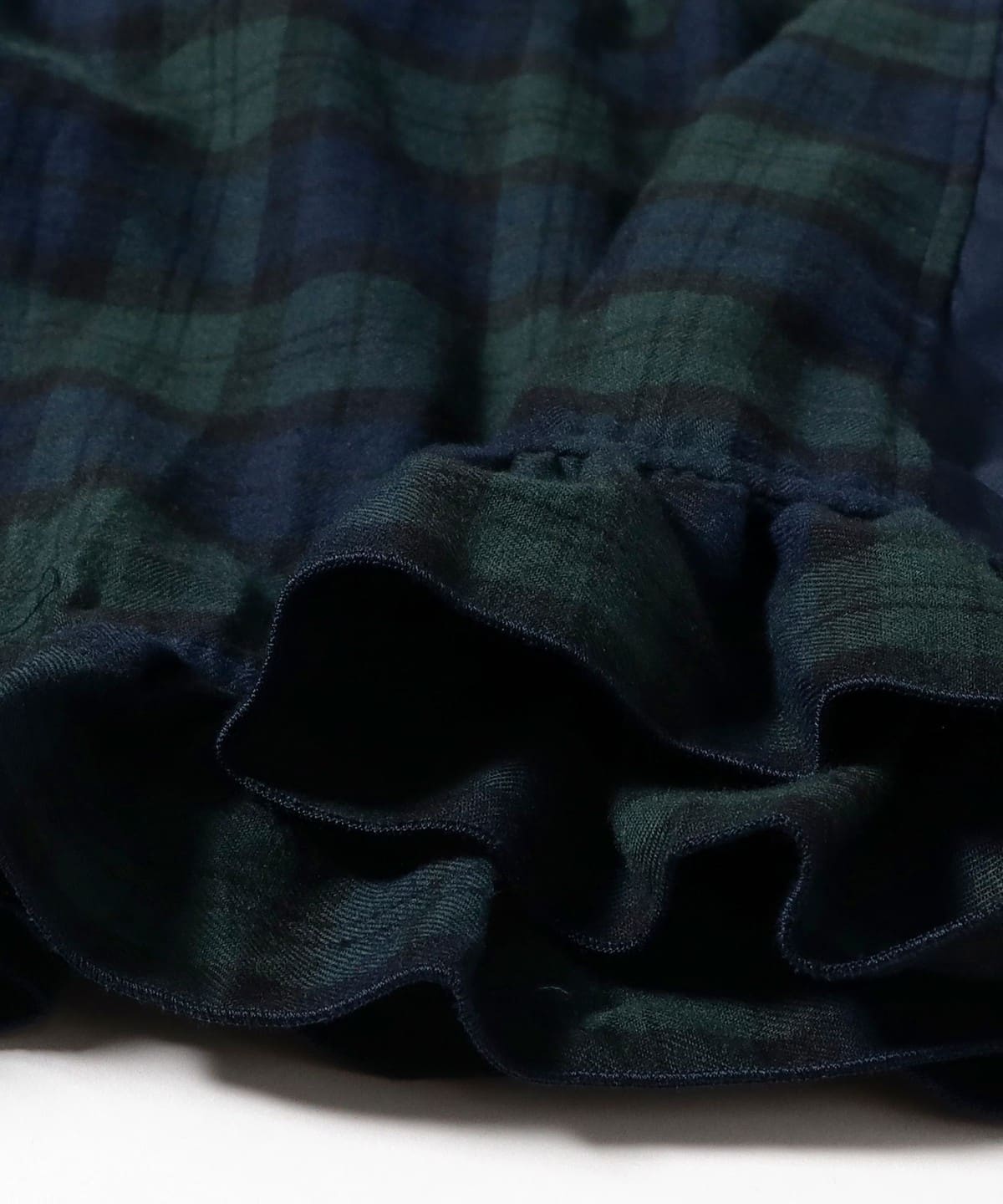 【特別企劃】TORI-TO × BEAMS BOY / 拼接格紋荷葉邊長裙