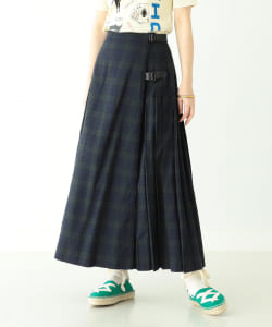 BEAMS BOY / リネン マキシ キルト スカート