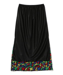maturely / Logo Embroidery Slit Maxi Skirt