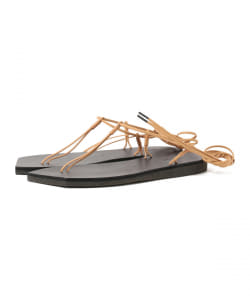 AURALEE / LEATHER LACE-UP SANDALS MADE BY FOOT THE COACHER