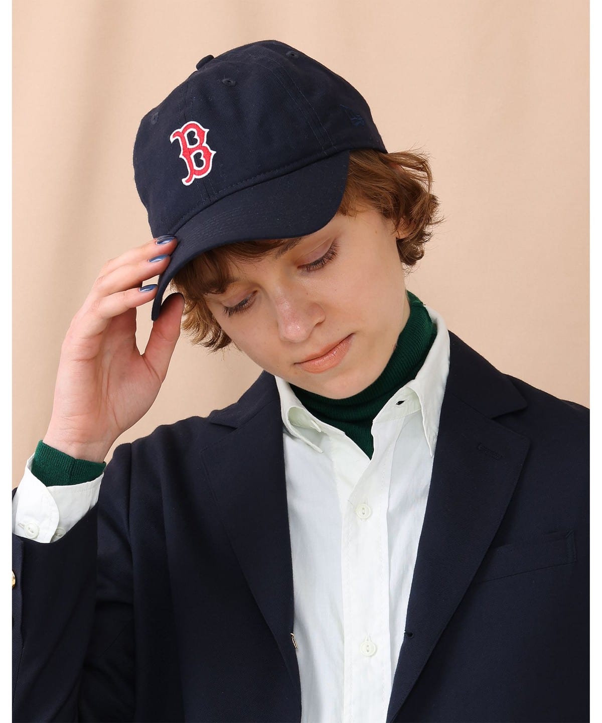 NEW ERA × BEAMS BOY / 別注 930 ネイビー キャップ - 帽子