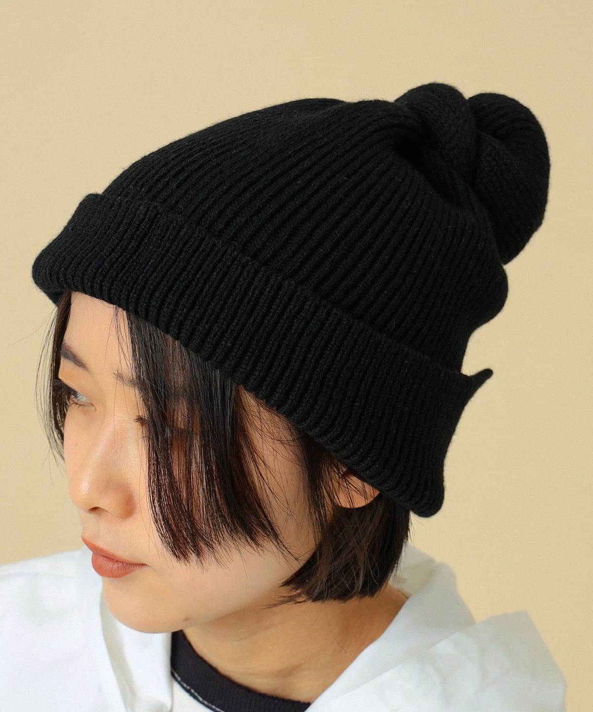maturely マチュアリー / ロング リブ ワッチキャップ 帽子 WOMEN BLACK ONE SIZE maturely マチュアリー / ロング リブ ワッチキャップ 帽子 WOMEN BLACK ONE SIZE